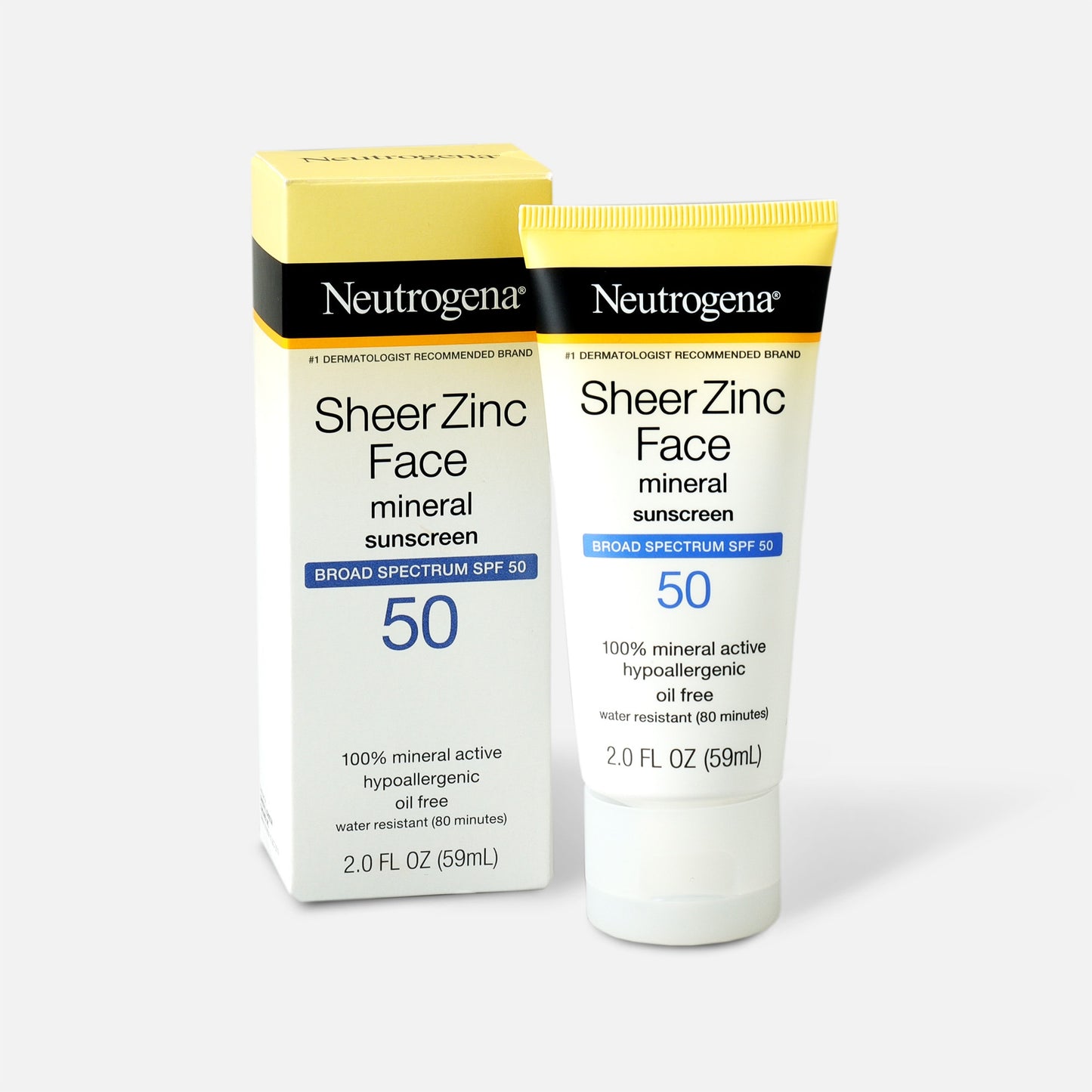 Neutrogena Sheer Zinc Face 50 Sunscreen